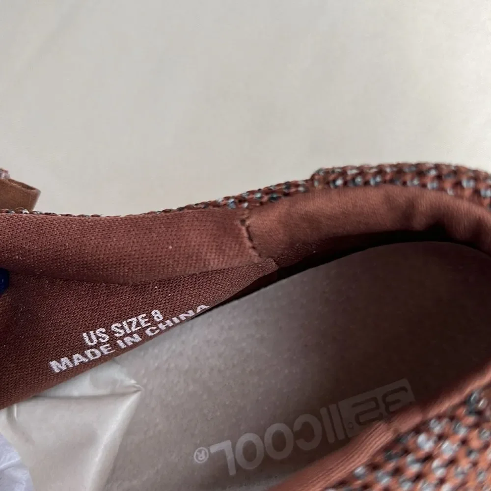 32 Brown Canvas Cusioned Boat shoe Slip-On Loafer